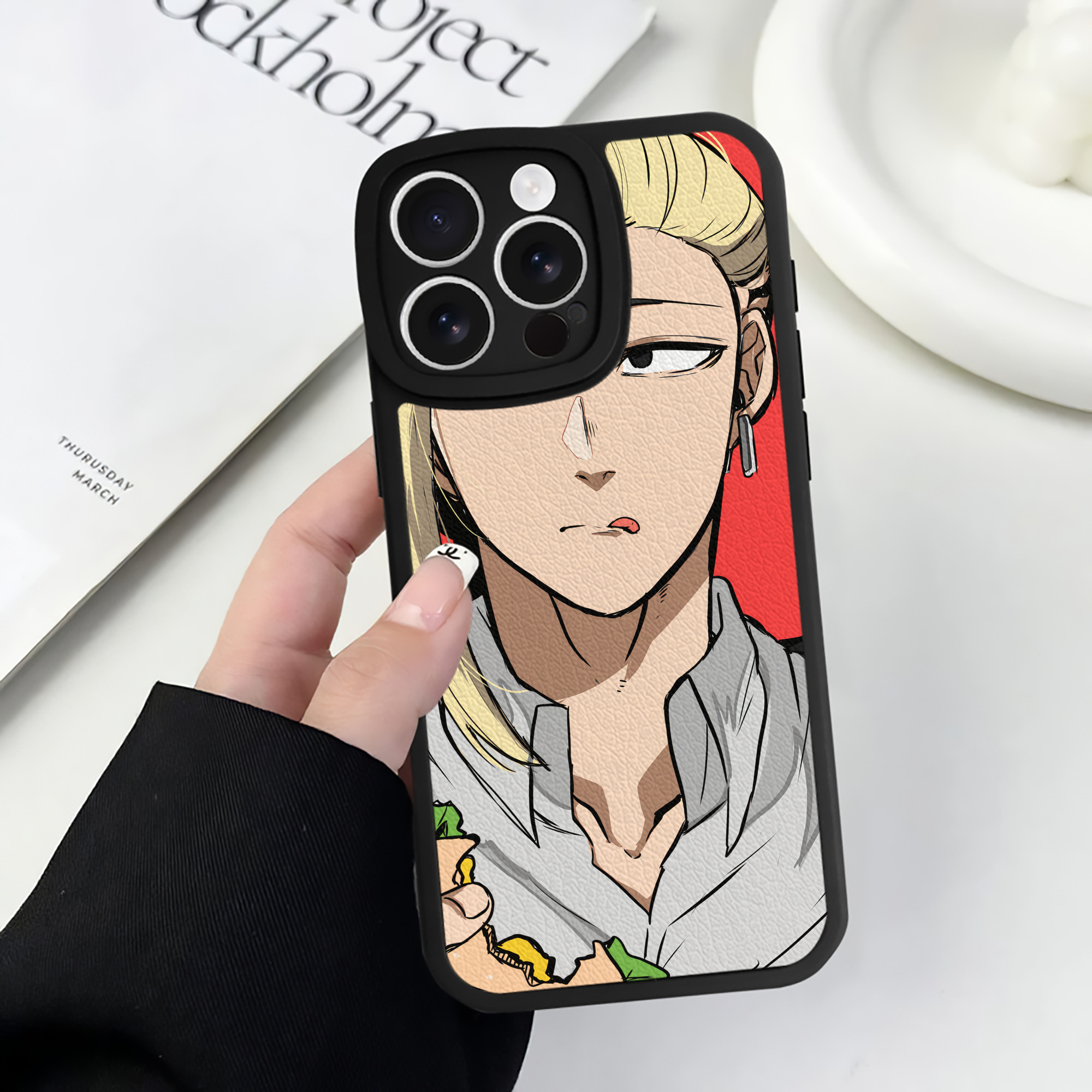 （画像用） 東京リベンジャーズ Tokyo Revengers 【iPhone 16シリーズ対応】シリコンスマホケース（レザー調） 材質：シリコン